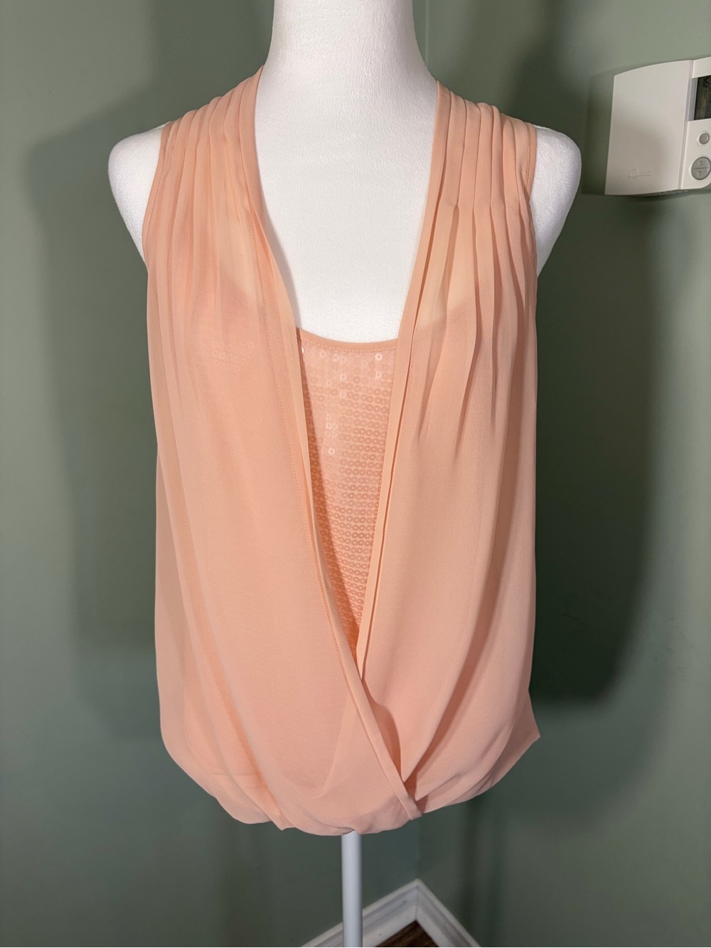 320. Guess by Marciano Sleeveless Top in Light Pink/peach